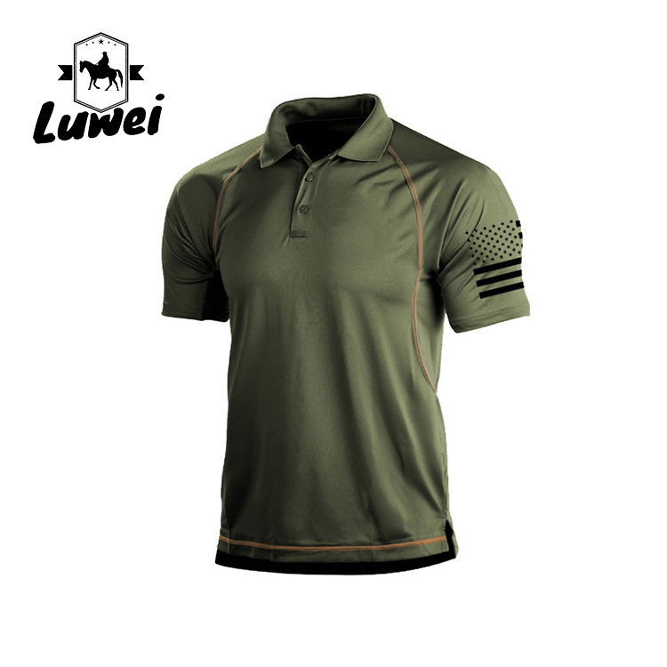 Breathable Office Cotton Polo T Shirts Short Sleeved Wear Oversize Uniform