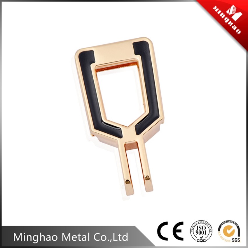 Fancy black 26.3*52.25mm square zinc alloy metal accessories