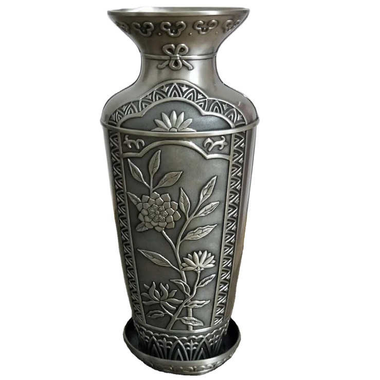 Indoor decorative metal planter flower vase pot