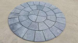 China Black Quartzite Circle,Round Pavers,Plaza Paving Stone,Medallion Patio Stones,Yard Walkway wholesale