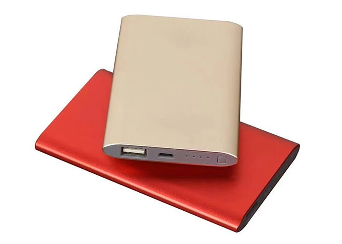 Various Color 5000mAh Slim Metal Power Bank For IOS / Android Phone