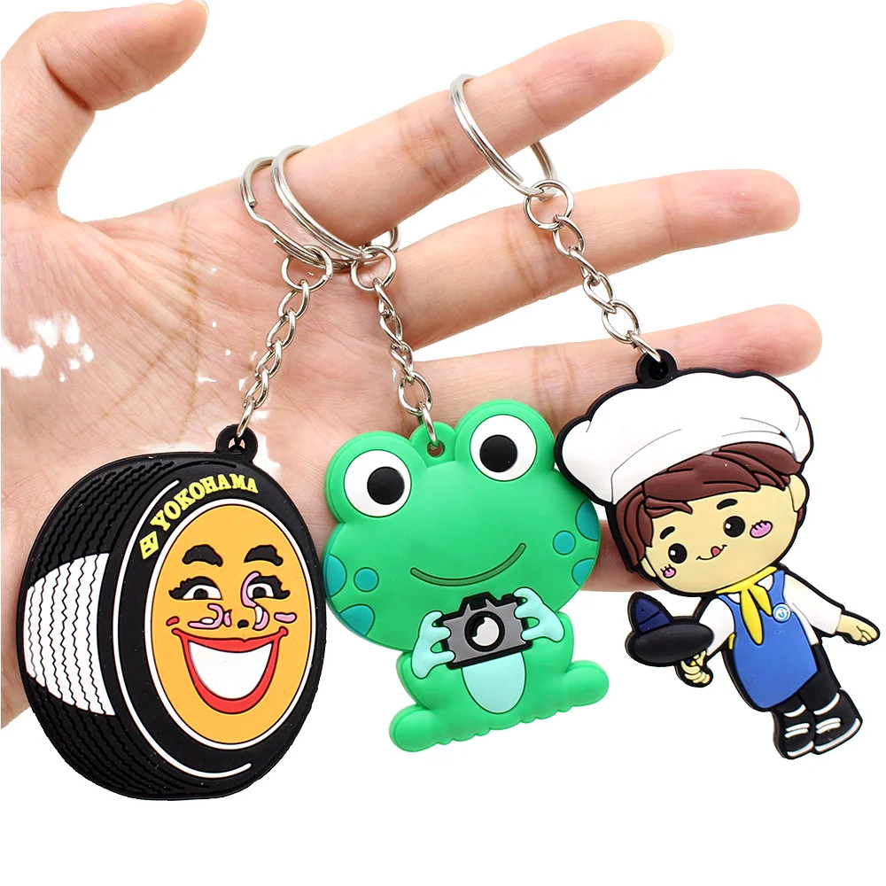 Personalized Custom Silicone Rubber Keyring Cartoon 3d Soft Pvc Keychain