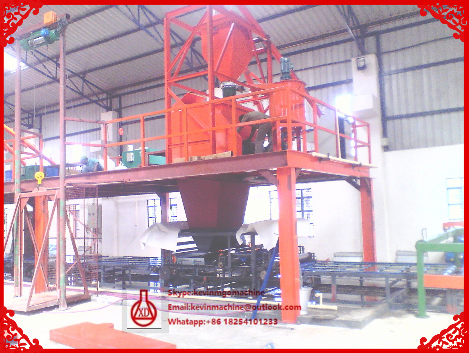 Automatic Building Wall Panel Making Machine with 2000sqm Production Capacity