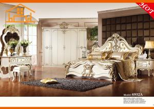 China Residential interior design European style wooden carved hotel Eco friendly solid wood bedroom furniture in karachi wholesale