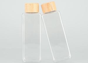 China Leakproof 200ml Plastic Screw Top Bottles With Bamboo Lids wholesale
