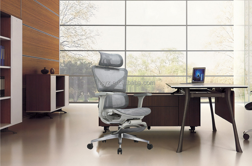 Mesh Fabric Executive Chair High End Swivel Office Chair with Adjustable Back Support