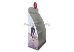 China Round Side Floor Standing Standee Display 3 - Shelves For Men Wool Sports Sweater wholesale
