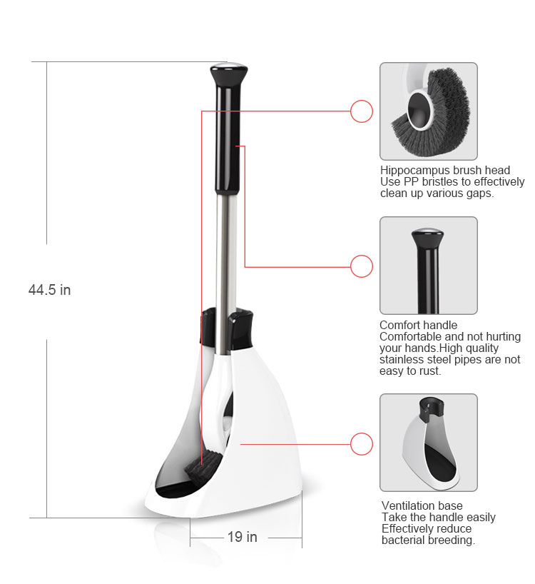 Strong decontamination easy clean modern bathroom toilet brush
