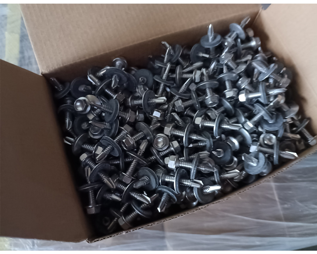 Carbon Steel Self Drilling Screw ST3.5 ST4.2 Hex Washer Head Screw