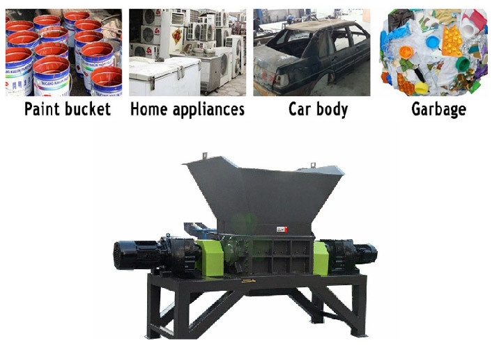 Multipurpose Four Shaft Shredder Waste Plastic Recycling Machine 24pcs Blades