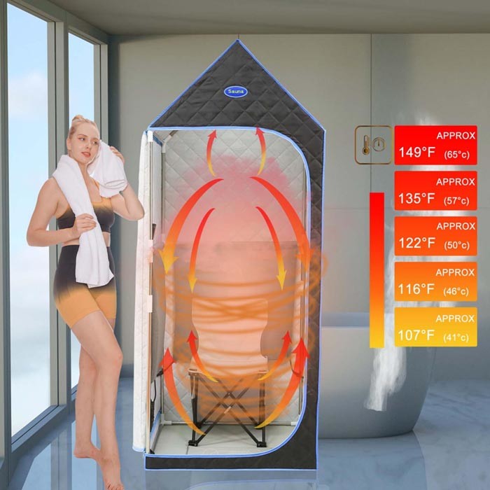 Fabric Portable Infrared Sauna Tent , Foldable Sauna Tent