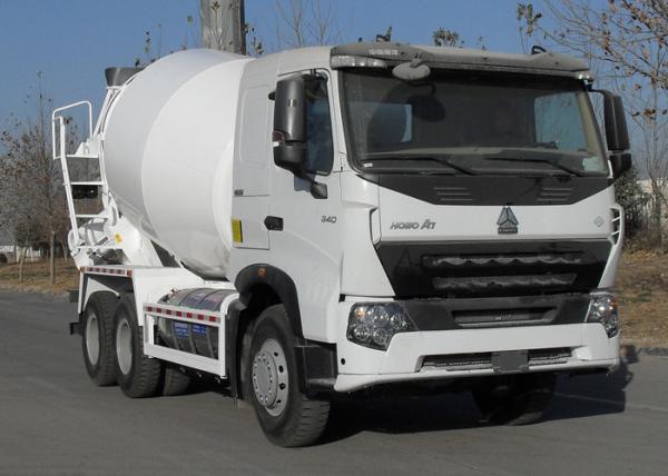 Quality 336HP 6X4 LHD A7 Concrete Mixer Truck 9CBM , Wear Resistant Tank Cement Truck Mixer for sale