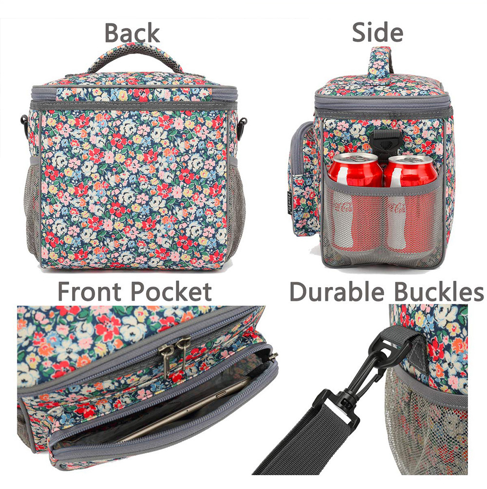 Waterproof Polyester Leakproof Cooler Tote Bag with Detachable Shoulder Strap