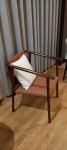 Walnut Color Wooden Hotel Chairs Solid Wood Frame With ISO14001