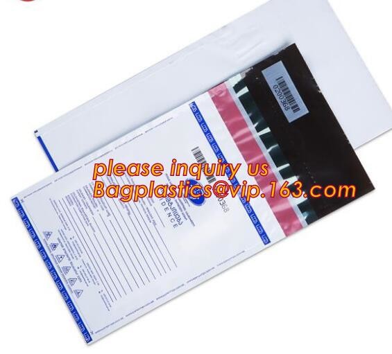 Security plastic bag with adhesive tape for cash, plastic money bag, Security Money Cash Bag For Airport/Bank and police