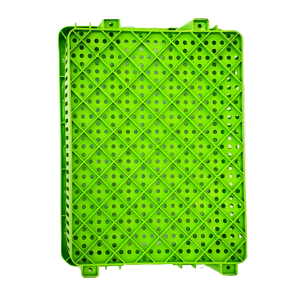 Green Plastic Crate For Reusable Egg Transport Storage Solutions Industrial Collapsible