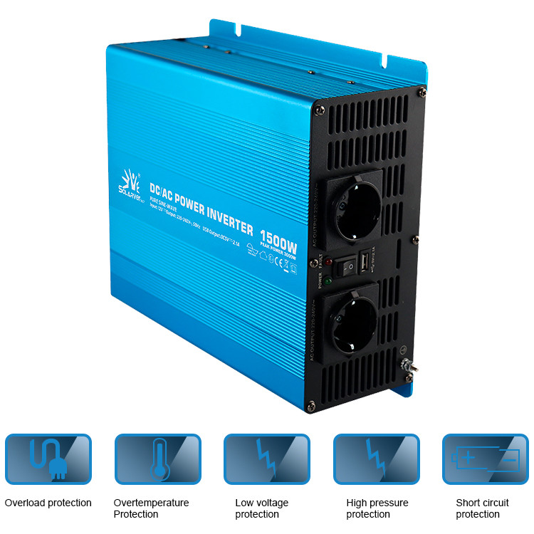 4.3KG Stable 1500w Pure Sine Inverter 48V To 240V Remote Control