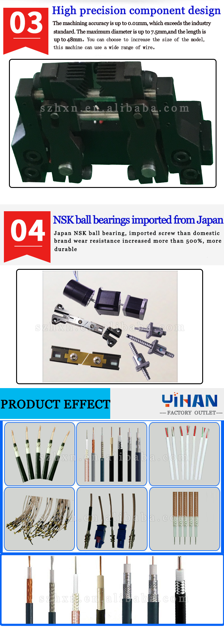 YH-4806D Automatic Coaxial Cable Rotary Stripping Machine with Touch Screen Interface