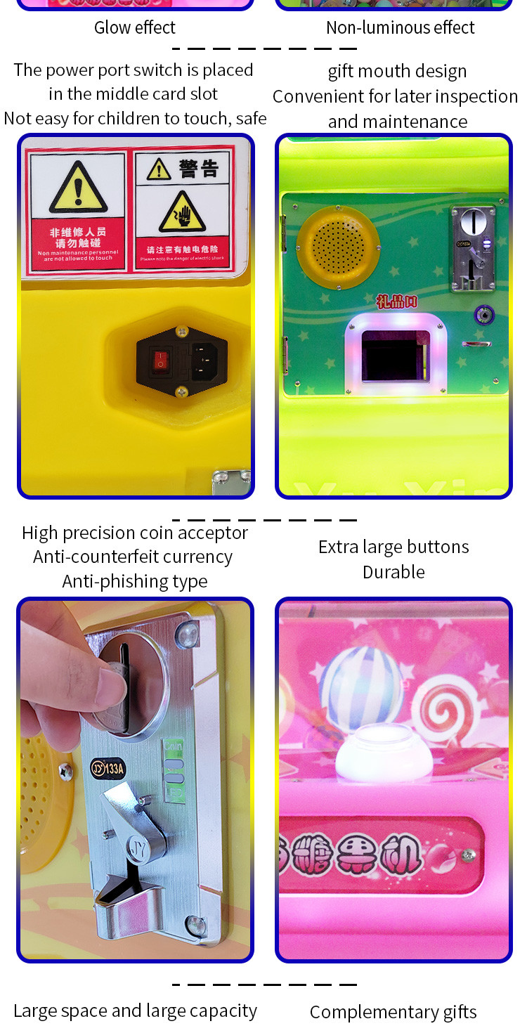 sweet candy claw machine grabber Enchanting Tiger Colorful Candy Dispenser
