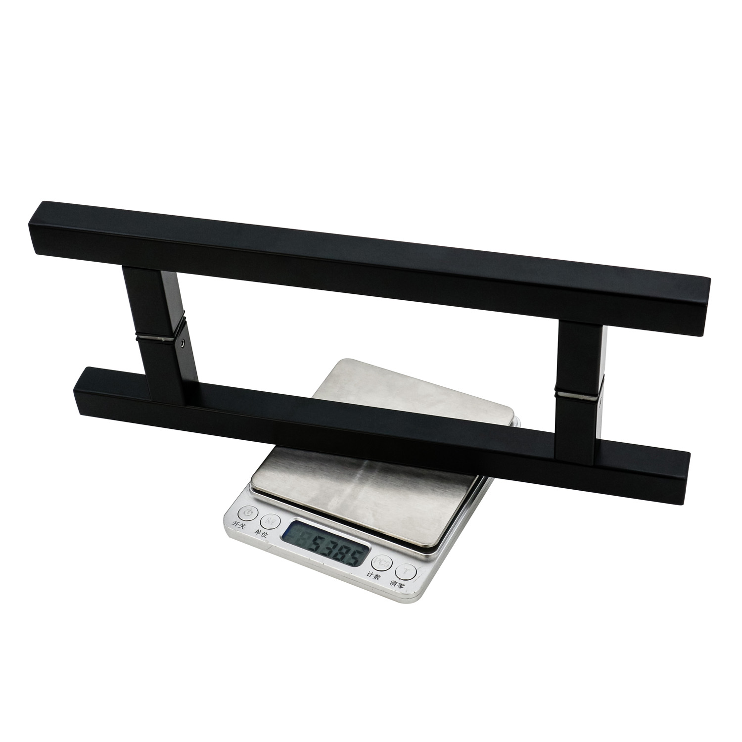 Matt Black L-Shaped Bathroom Glass Door Handle for Shower Made of Stainless Steel 304