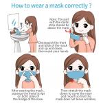 Safety Non Woven Disposable Mask 3 Ply Antiviral Respirator Face Breathable