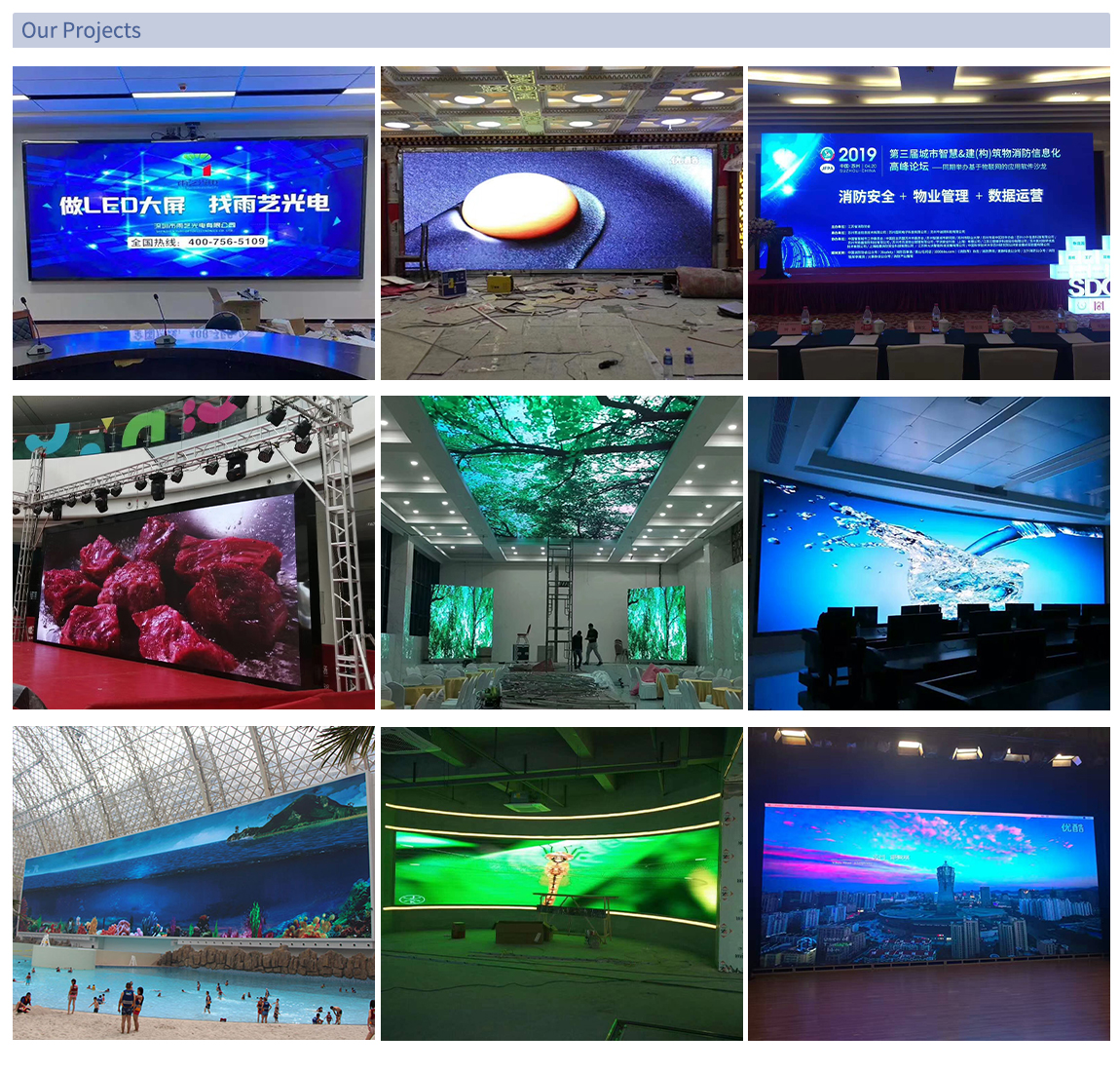 P2.5 Indoor Full Color LED Panel , HD Video Wall Display With 1/32 Scan Mode