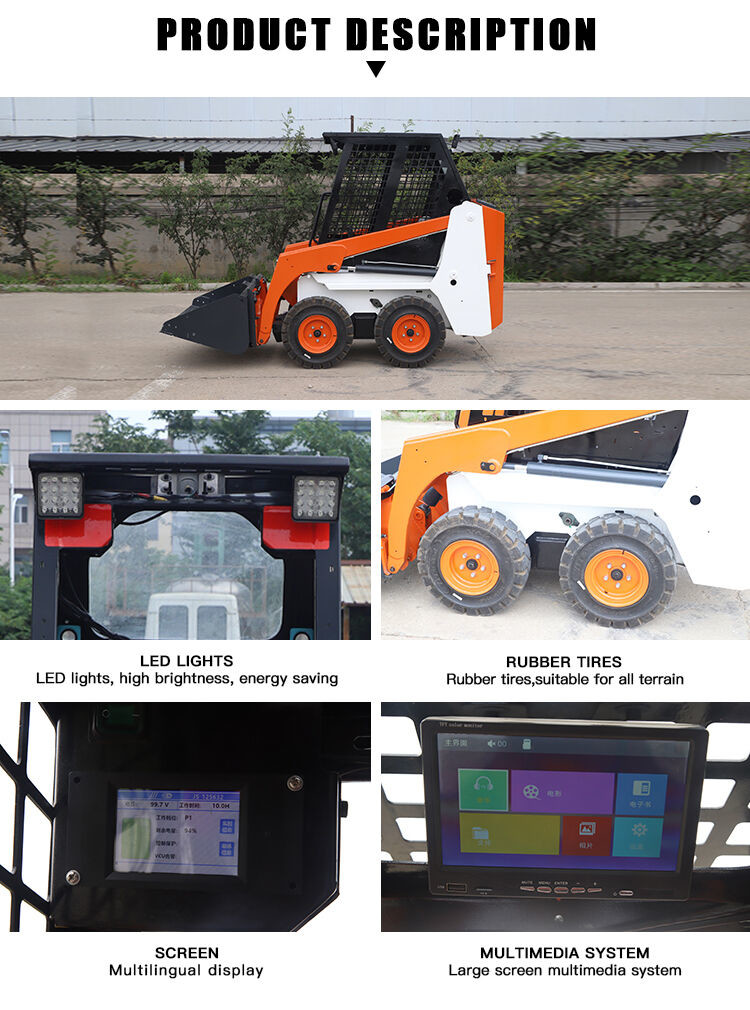 Four Wheel Excavator 535E Mini Skid Loader 350kg