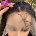 Brazilian Original 180% Density Kinky Curly Human Hair Swiss Lace Frontal Wigs