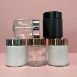 Color painting 200g Glass Jars Frosted Transparent Glass Container Non Leakage