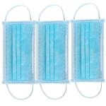 Breathable 3ply Non Woven Face Dust Mask With Nose Clip