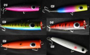 China High quality 12cm/40g,15cm/50g,18cm/60g many colors choice Wooden popper fishing lure wholesale