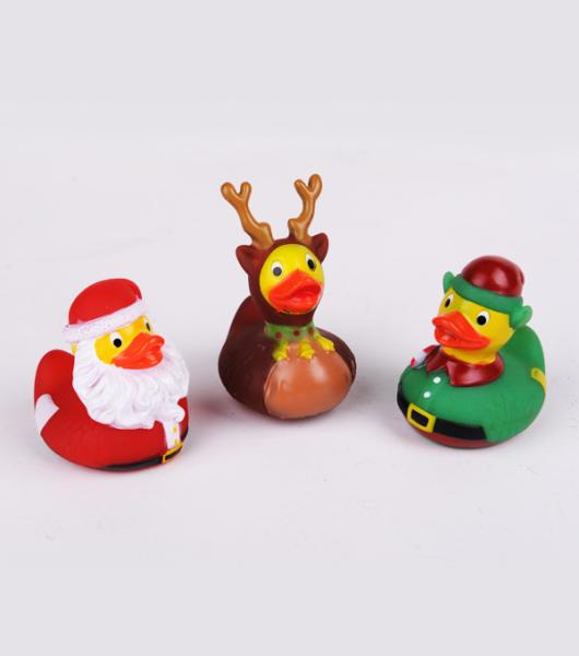 Decorated Mini Size Christmas Rubber Duck Santa Duck, Deer Duck, Christmas