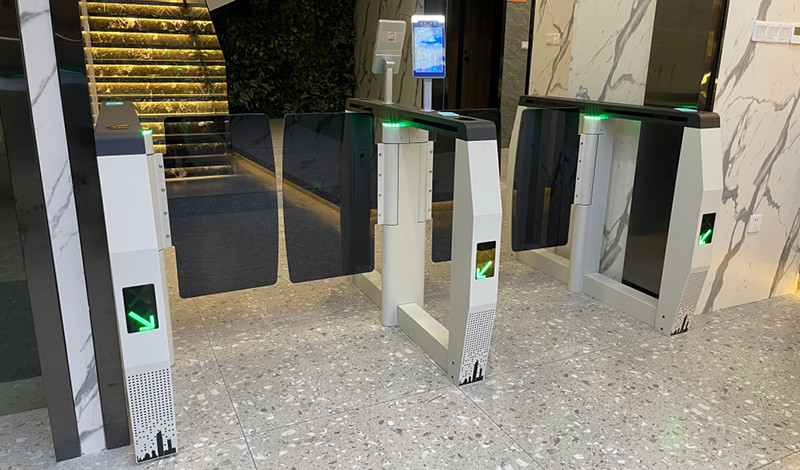 304 Stainless Steel Swing Turnstile Gate 0.2s Opening Closing Speed