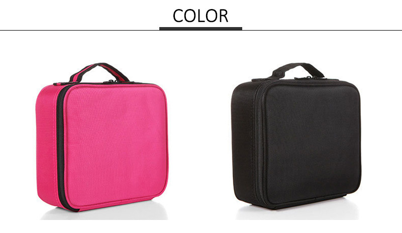 Ladies Polyester H26.5cm Cosmetic Travel Organizer Bag
