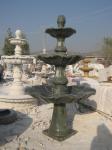 3 Tier Flower Carved Stone Marble Water Standing Fountain