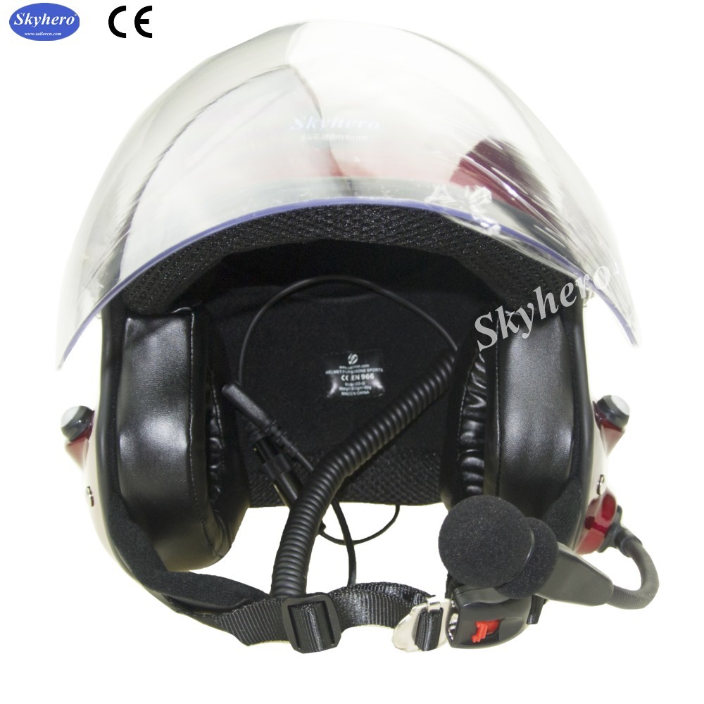 Paramotor helmet Full headset white clor blue red black Specially design for paramotor Kevlar / glass fibe M L XL XXL