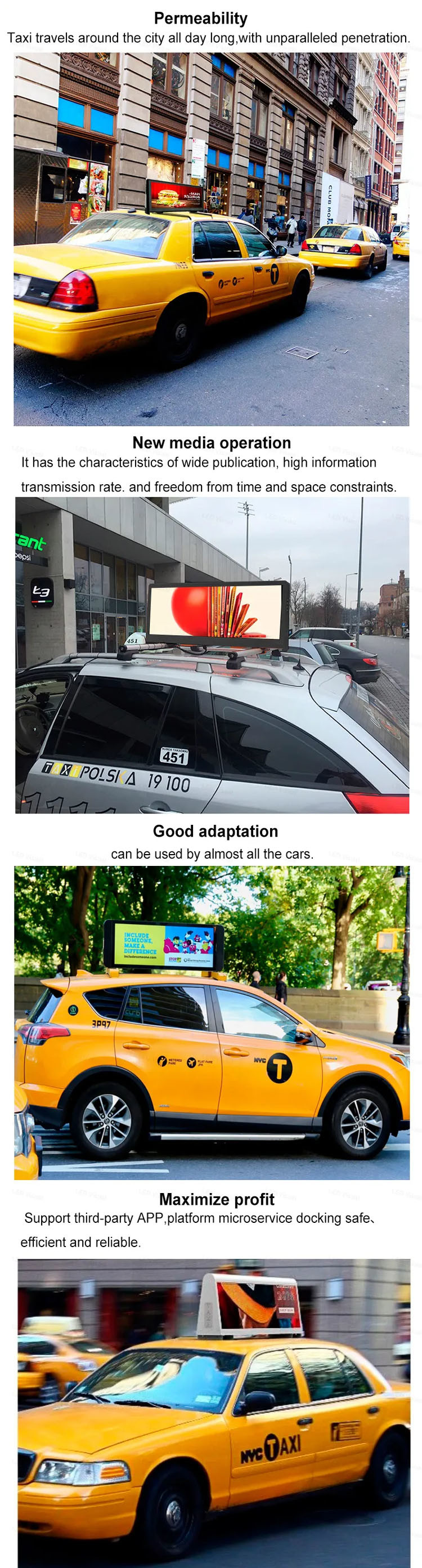 Double Sided Taxi Top Led Display P2.5 P3.33 P5 Car Top AD Display Screen