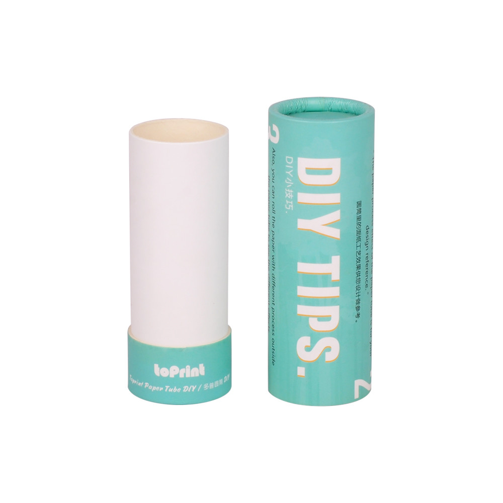 Green Offset Printing Cardboard Paper Tube Cylinder Packaging Gift Eco - Friendly