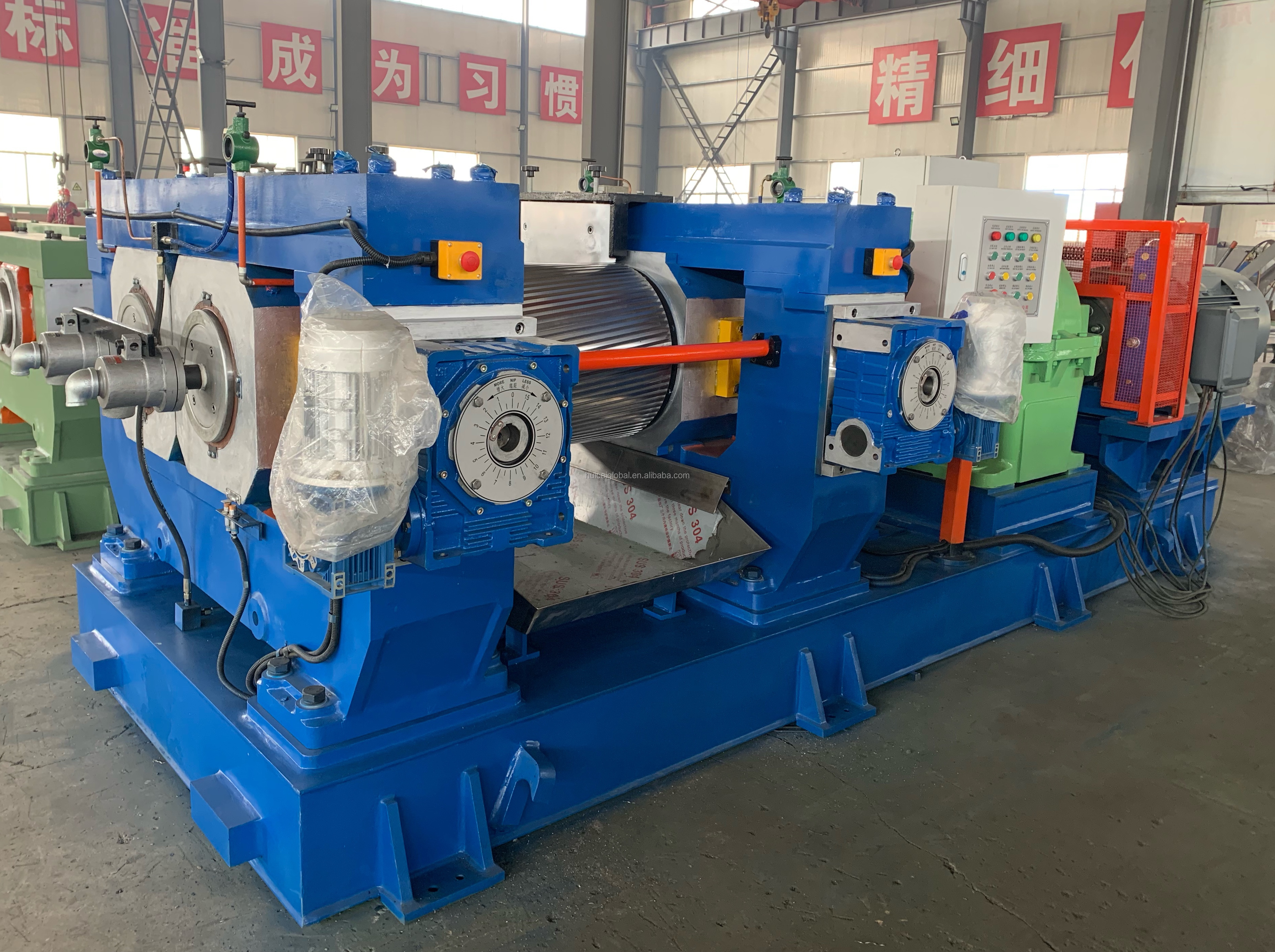Rubber Powder Reclaim Production Line Rubber Cracker Mill Tire Recycling Machine
