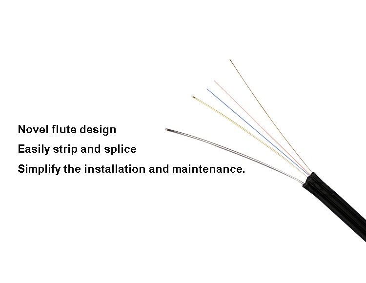 Kico Outdoor Fiber Optic Patch Cord 1/2/4 Core FRP / Steel Wire FTTH Drop