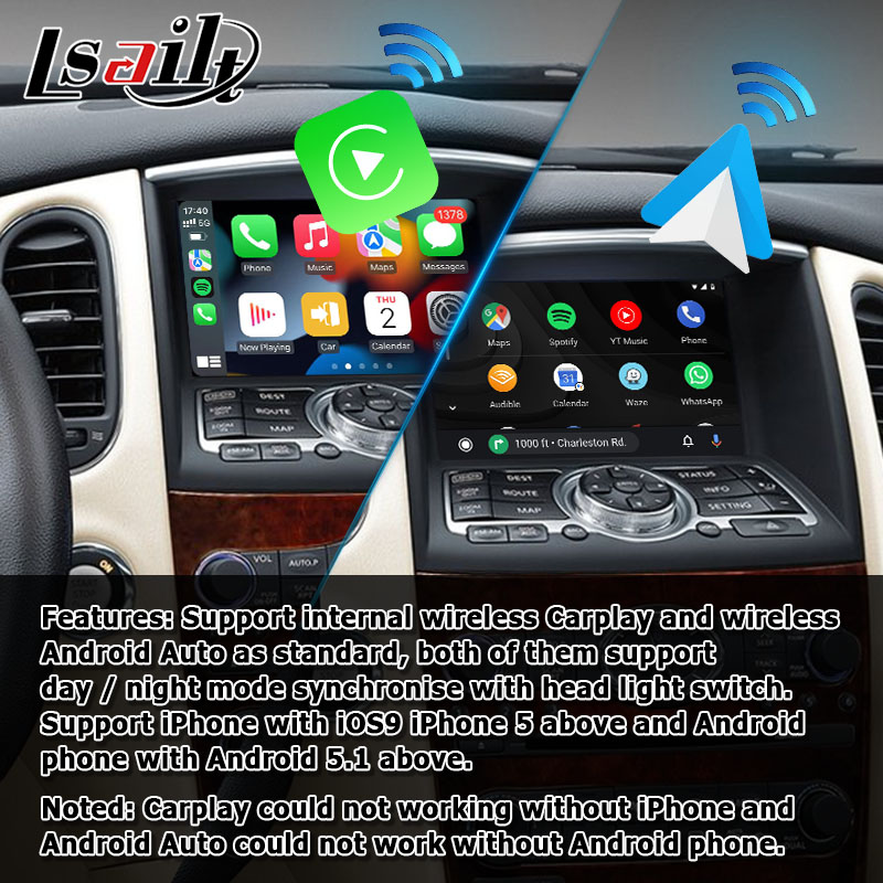 Wireless android auto carplay for Infiniti EX35 EX25 EX37 QX50 EX IT08 08IT module box