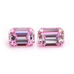 Custom Princess Cut Pink Loose Moissanite Diamonds Heart Lab Created