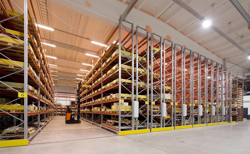 Rail-Guided Open-Type Electric Mobile Racking Warehouse Storage Rack
