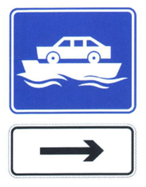 Good Price Traffic Sign General Road Guidance Signs Blue and White Color Sheet