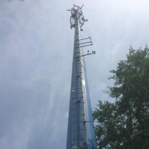China Flange Connection MW Antenna Monopole Steel Tower 80m wholesale