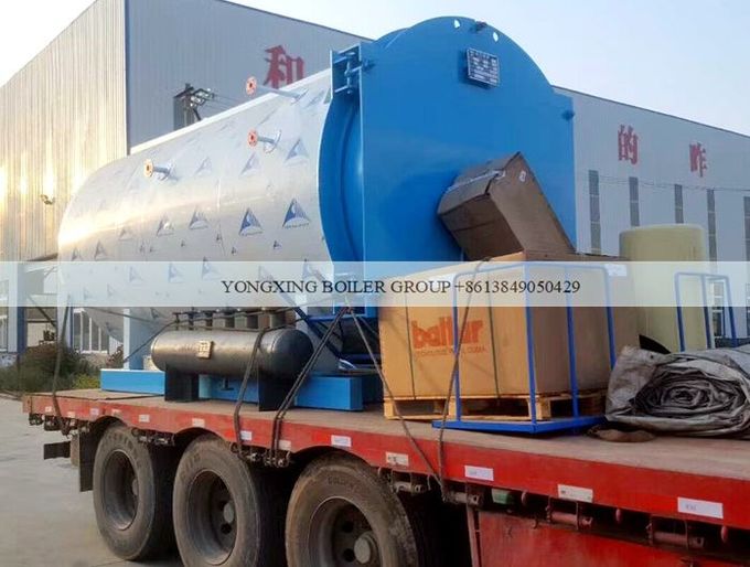 Automatic Industrial Natural Gas Steam Furnace / Three Pass Fire Tube Boiler 1 Ton