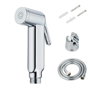 China Thumb Pressure ABS Toilet Spray Shattaf Hand Held Chrome Plating wholesale