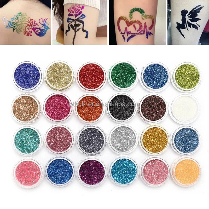 Eco-friendly Glitter Tattoo Set for Diwali Occasion Non-toxic and Hypoallergenic