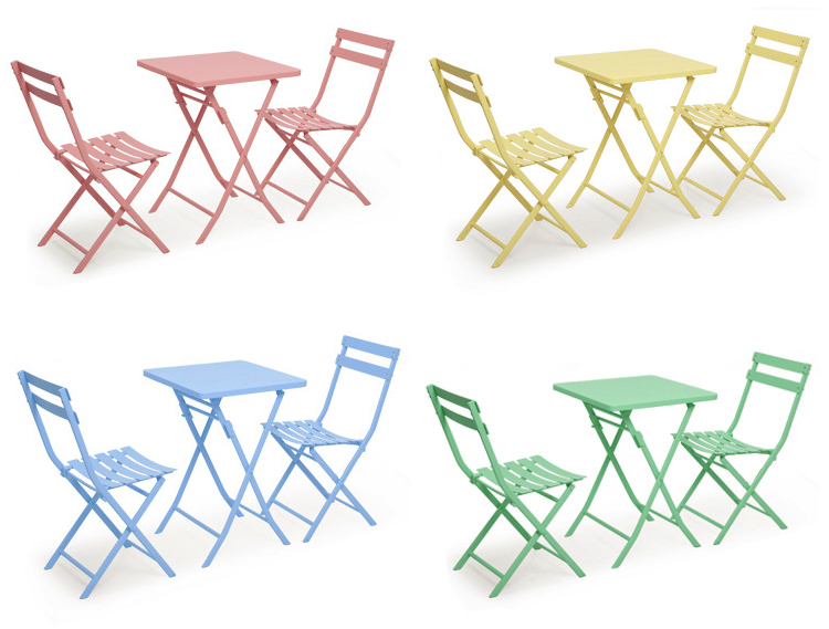 Traditional Charm Contemporary Function Folding Table and Chair Set for Courtyard