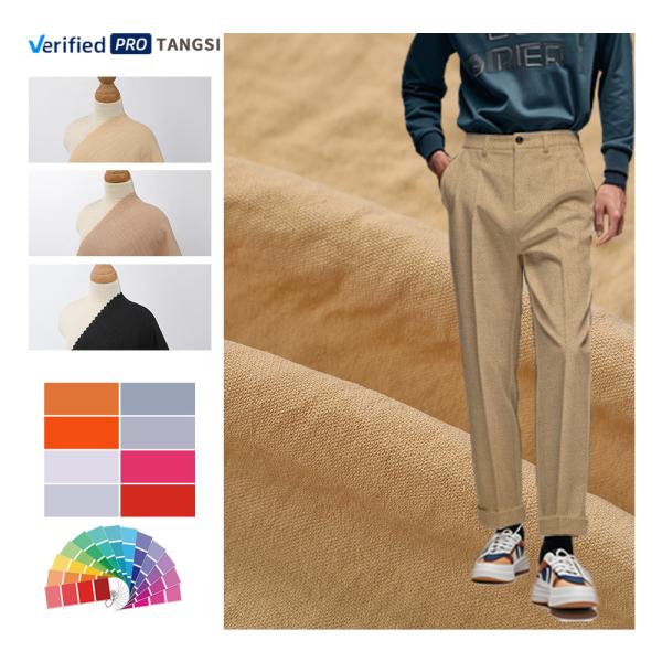 High Quality Wholesale Factory Solid Color Woven Plain Fabric 100% Polyester Ready Goods for Women and Men's Clothing